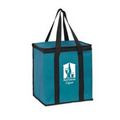 Insulated Non-Woven Square Zipper Top Tote Bag w/Insert (12"x8"x13") - Screen Print